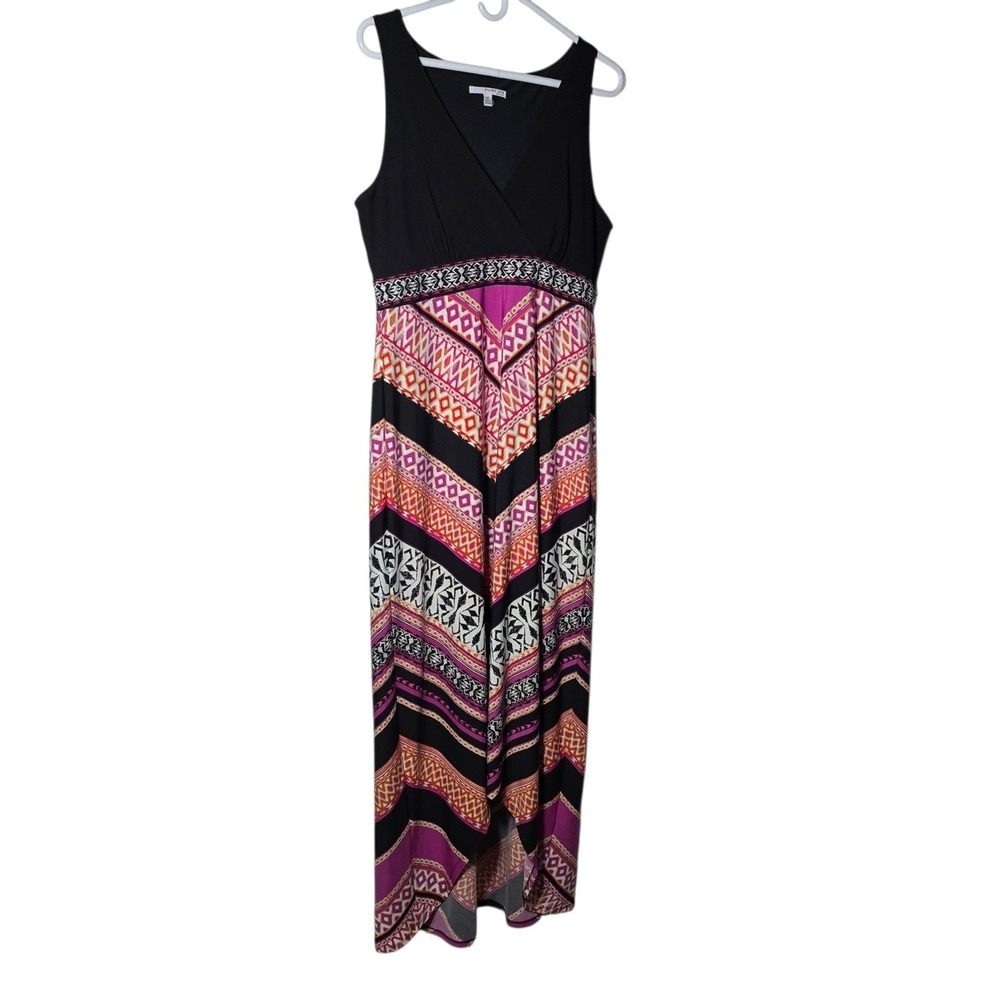 Studio One New York Womens indie boho summer Sleeveless Maxi Dress Geometric M